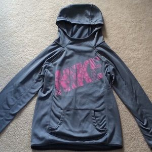 Nike Girls’ Pink and Grey Hoodie